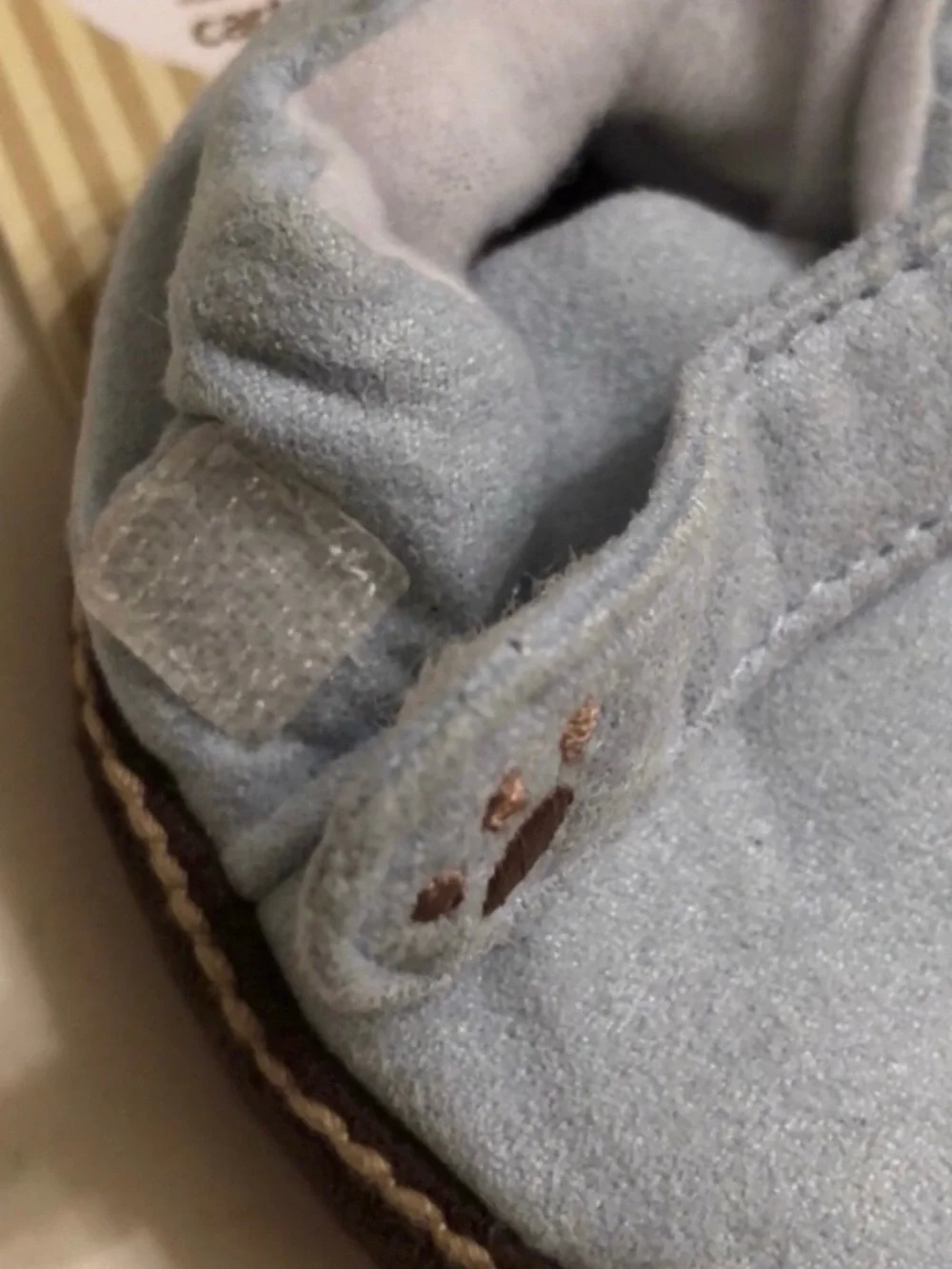 New Child of Mine Slippers Blue & Brown Newborn Baby Boy Casual Loungewear Shoes